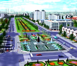 Phối cảnh dự án đường trục phía Tây tỉnh Hà Tây.