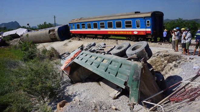 Trong tháng 5 liên tiếp xảy ra các vụ tai nạn giao thông đường sắt.