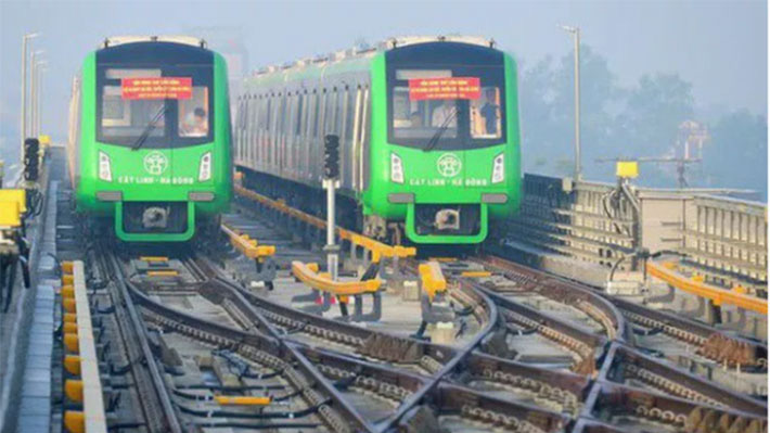 Tình trạng đội vốn hàng nghìn tỷ đồng đang diễn ra ở hầu hết các dự án đường sắt đô thị. Trong ảnh là đường sắt Cát Linh - Hà Đông.