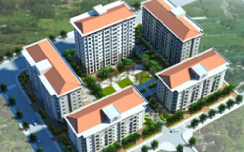 Phối cảnh dự án nhà thu nhập thấp Đặng Xá, Gia Lâm, Hà Nội.<br>