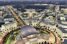 Phối cảnh dự án xây dựng thành phố mới Bình Dương. 