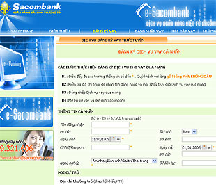 Dịch vụ đăng ký vay trực tuyến là một tiện ích mới cho khách hàng khi đang làm việc trong giờ hành chính.