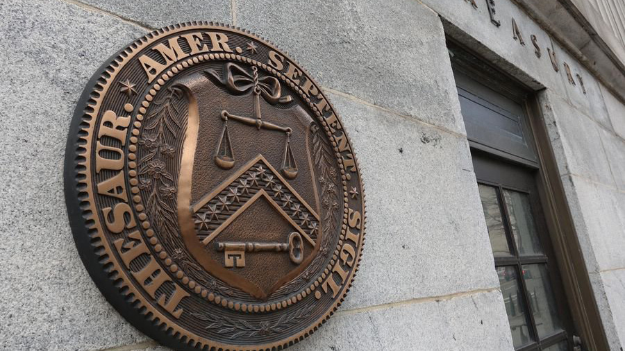 Trụ sở Bộ Tài chính Mỹ tại Washington D.C. - Ảnh: Xinhua.