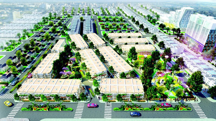 Phối cảnh tổng thể khu đô thị Eco Town Long Thành.