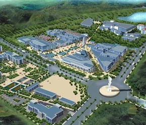 Bản đồ phối cảnh khu đô thị thương mại nằm trong Khu công nghệ cao Hòa Lạc.