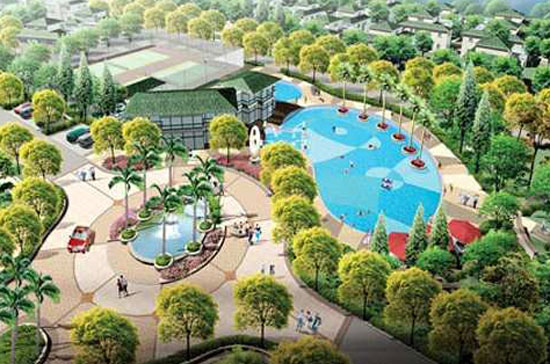 Phối cảnh một góc khu chung cư Rừng Cọ.