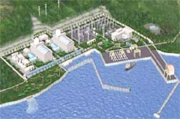 Mô hình nhà máy điện hạt nhân Ninh Thuận.