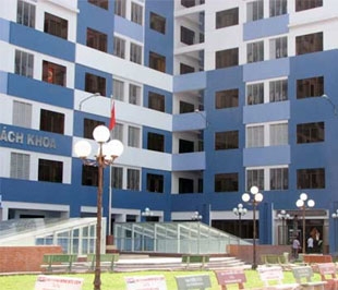 Ký túc xá Đại học Bách khoa Tp.HCM được xây dựng như một chung cư cao cấp - Ảnh: Hải Duyên.