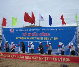 Lễ khởi công dự án nhiệt điện Lý Sơn - Ảnh: Nguyên Hà 