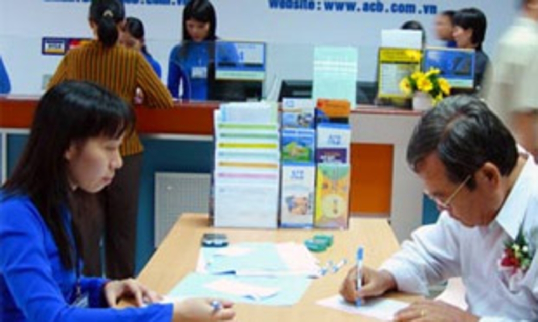 Giao dịch tại một chi nhánh của ACB.