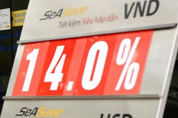 Trần lãi suất huy động VND hiện vẫn ấn định ở 14%/năm - Ảnh: Getty.