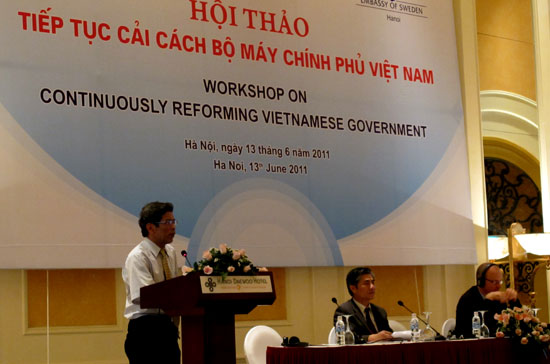 Hội thảo về cải cách bộ máy Chính phủ do CIEM tổ chức ngày 13/6.