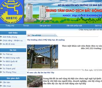 Giao diện của sàn giao dịch.