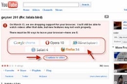 Từ ngày 13/3, YouTube sẽ ngừng hỗ trợ trình duyệt IE6 của Microsoft. 