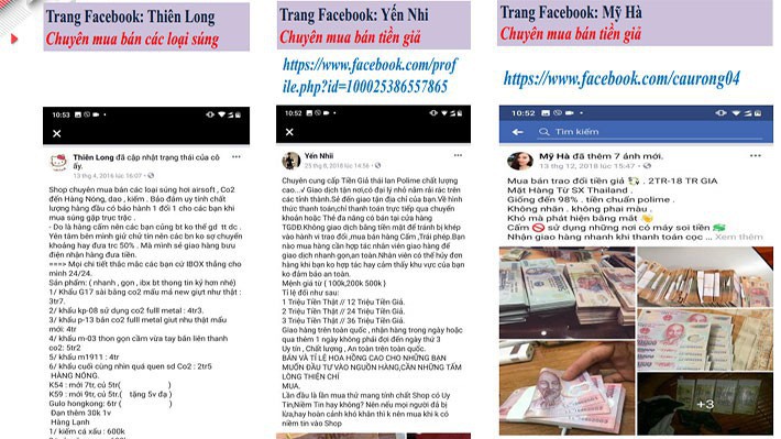 Facebook cho phép rao bán, quảng cáo các sản phẩm, dịch vụ bất hợp pháp.