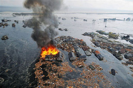 Thiên tai đã tàn phá nghiêm trọng Nhật Bản.