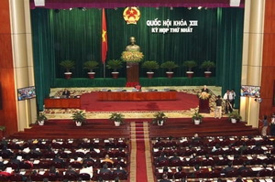 Phiên họp toàn thể Quốc hội khóa 13 - Ảnh: TTXVN.