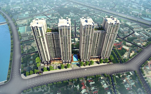 Phối cảnh tổng thể dự án Five Star Garden.<br>