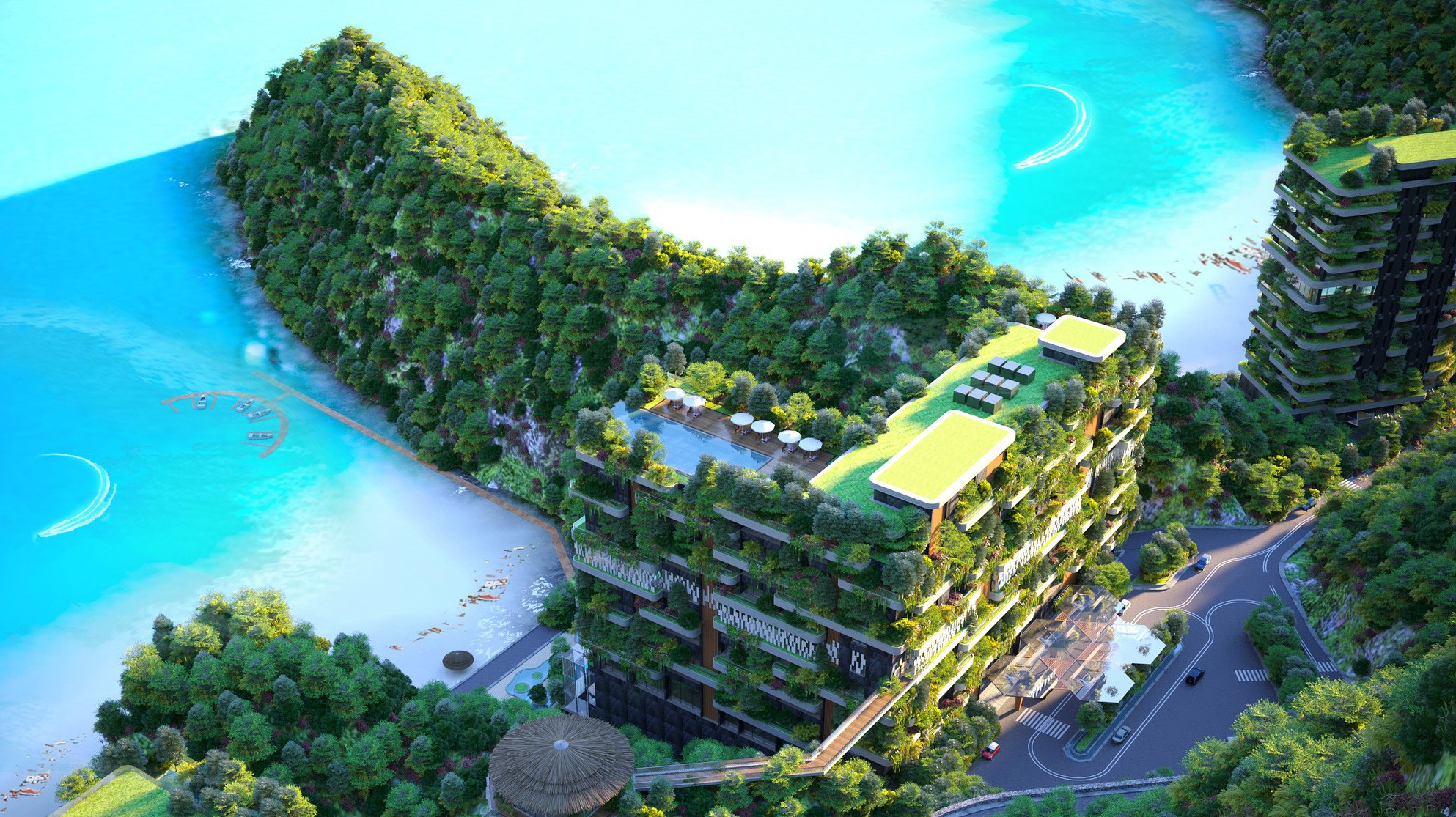 Phối cảnh dự án Flamingo Cát Bà Beach Resort.