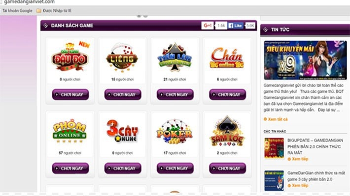 Game đánh bài bị nghiêm cấm ở Việt Nam. 