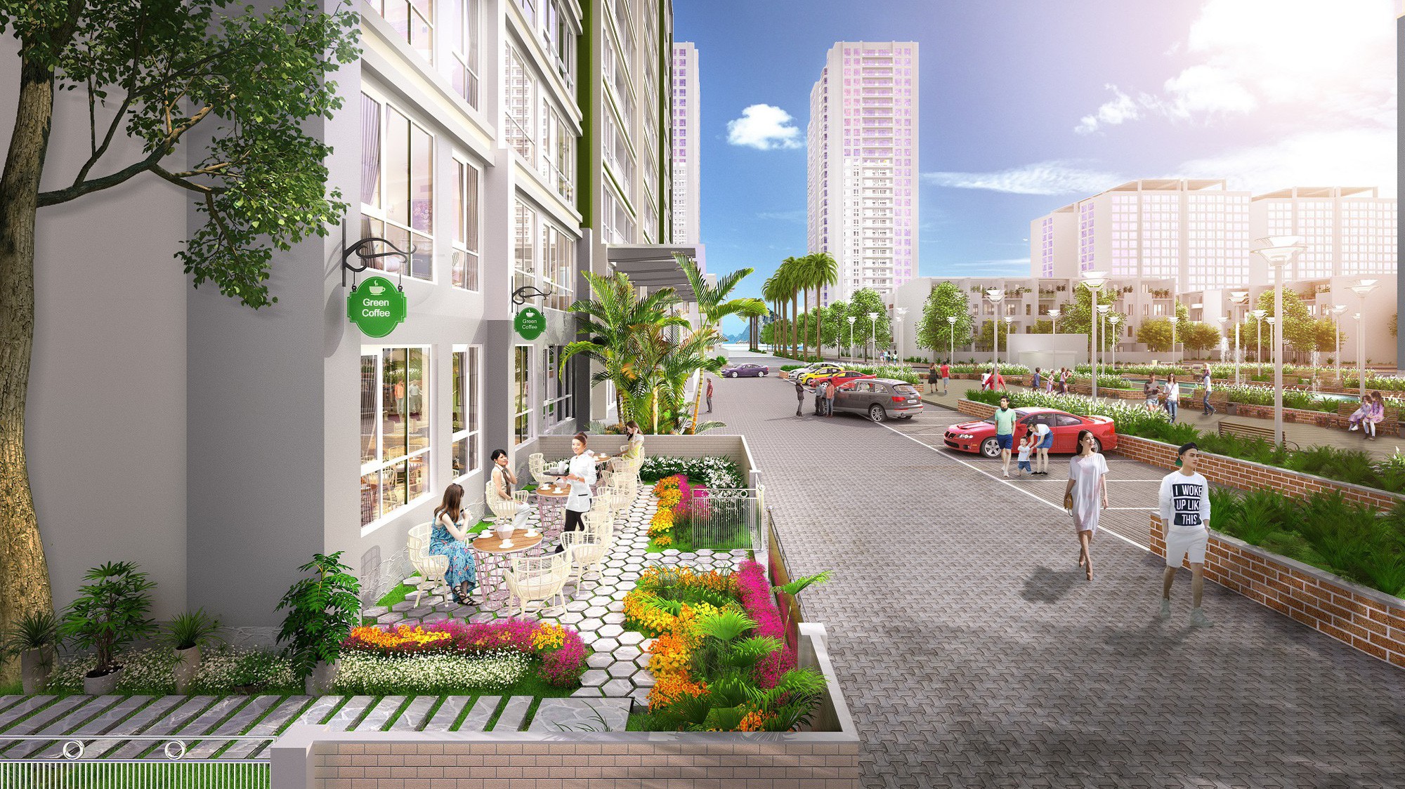 Không chỉ quy hoạch đồng bộ, Green Bay Garden còn có kiến trúc hiện đại, thiết kế cảnh quan hợp lý. 