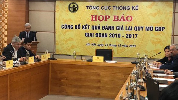 Họp báo Công bố kết quả Đánh giá lại quy mô GDP giai đoạn 2010-2017 sáng 13/12.