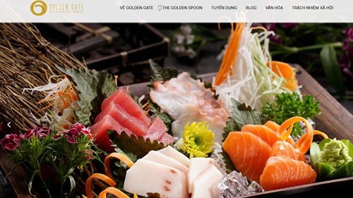 Trang web của Công ty cổ phần Thương mại Dịch vụ Cổng Vàng (Golden Gate).