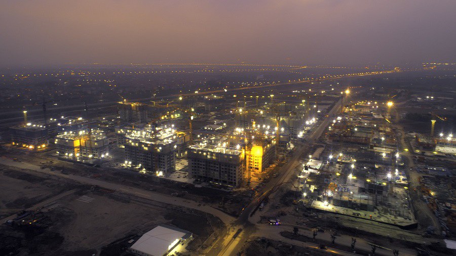 Nhìn từ trên cao, Vinhomes Ocean Park hiện rõ hình hài của một đại đô thi đẳng cấp trong tương lai.
