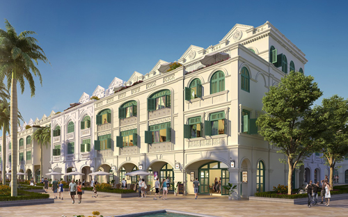 Boutique Hotels Phú Quốc Waterfront gồm 142 căn nhà mặt phố.