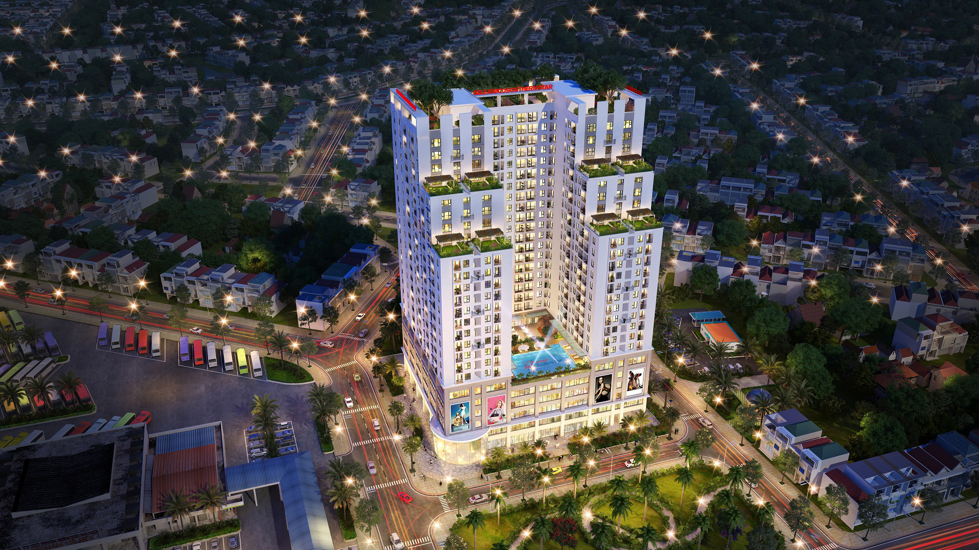 Geleximco Southern Star còn có được những tầm nhìn thuận lợi hướng thẳng ra 4 hồ: Hồ Linh Đàm, hồ Yên Sở, hồ Định Công, hồ Kim Đồng.