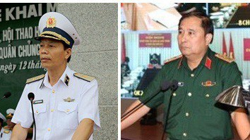 Phó Tổng Tham mưu trưởng Quân đội nhân dân Việt Nam Nguyễn Trọng Bình và Phùng Sĩ Tấn 