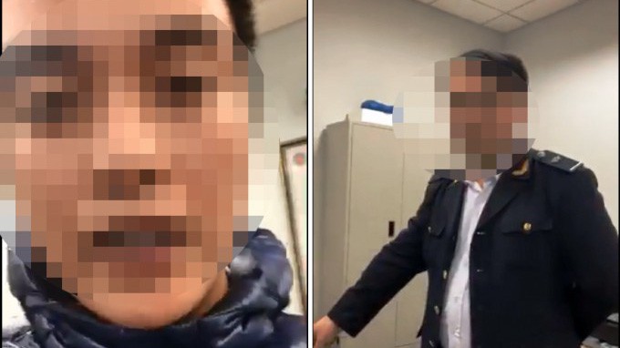 Cán bộ Hải quan trong clip tố "làm luật" ở sân bay Nội Bài.