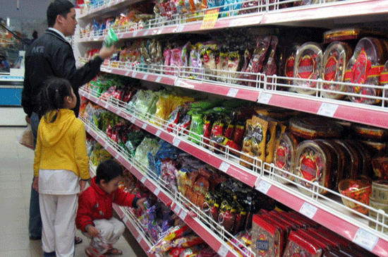 Thời điểm này các siêu thị tại Hà Nội đều đã sẵn sàng phục vụ Tết.