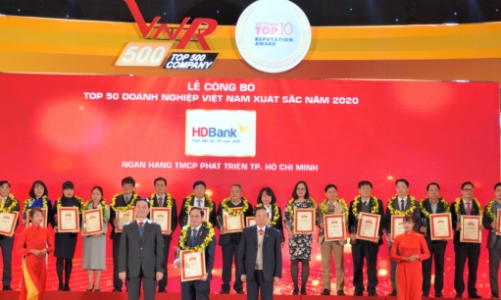 HDBank đạt danh hiệu doanh nghiệp xuất sắc năm 2020