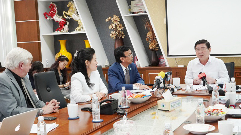 Chủ tịch UBND Tp.HCM làm việc với Ban lãnh đạo Công ty VWS sáng ngày 14/1/2020.