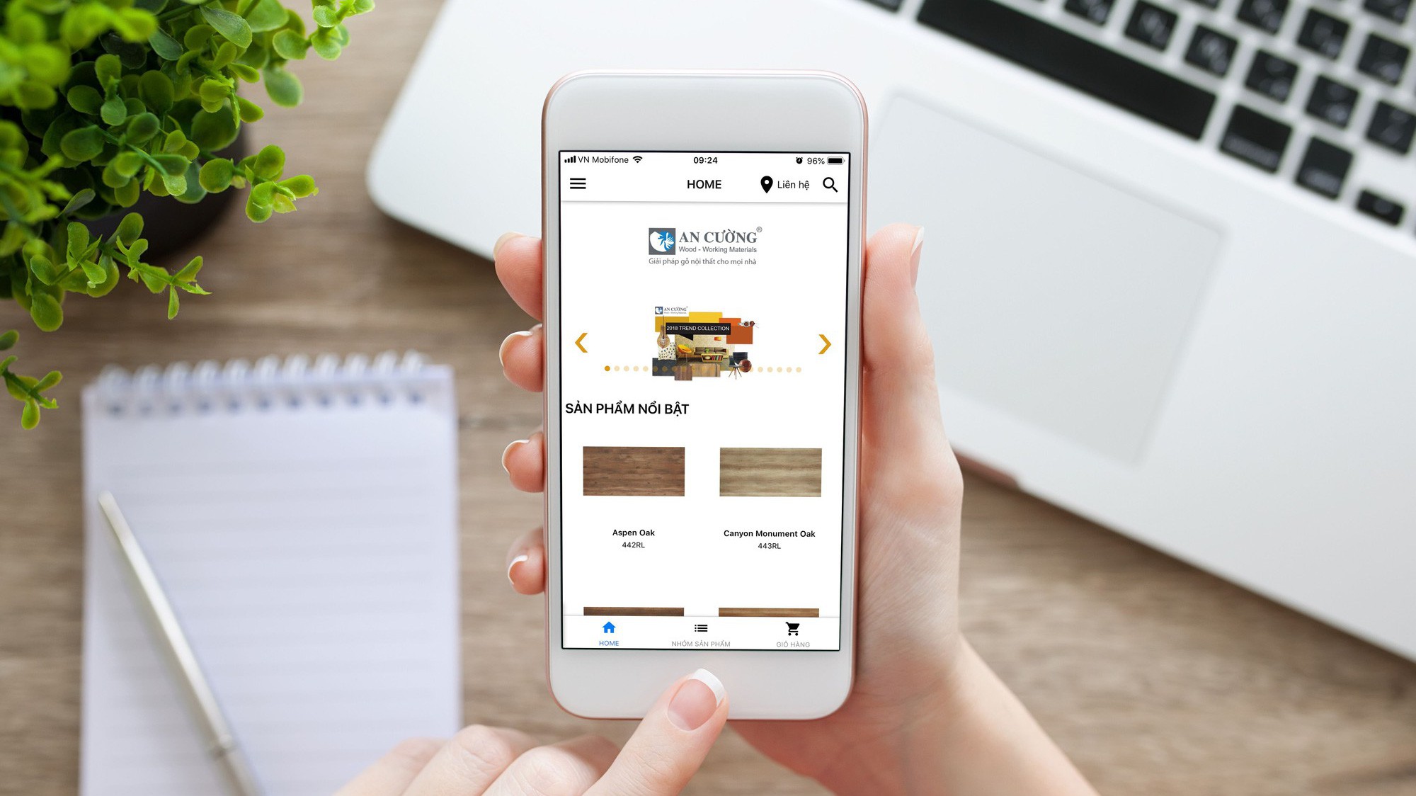 Khách hàng dễ dàng tham quan và trải nghiệm trong kho tàng thư viện màu khổng lồ mà An Cường đang phát triển.