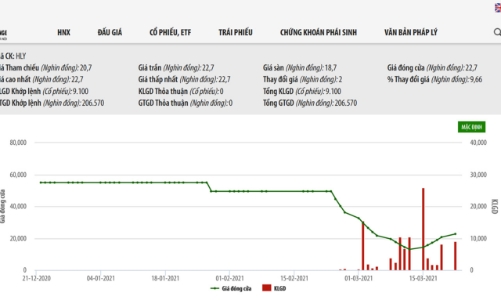 Từ 19/4, 1 triệu cổ phiếu Viglacera Hạ Long I bị huỷ bỏ niêm yết bắt buộc