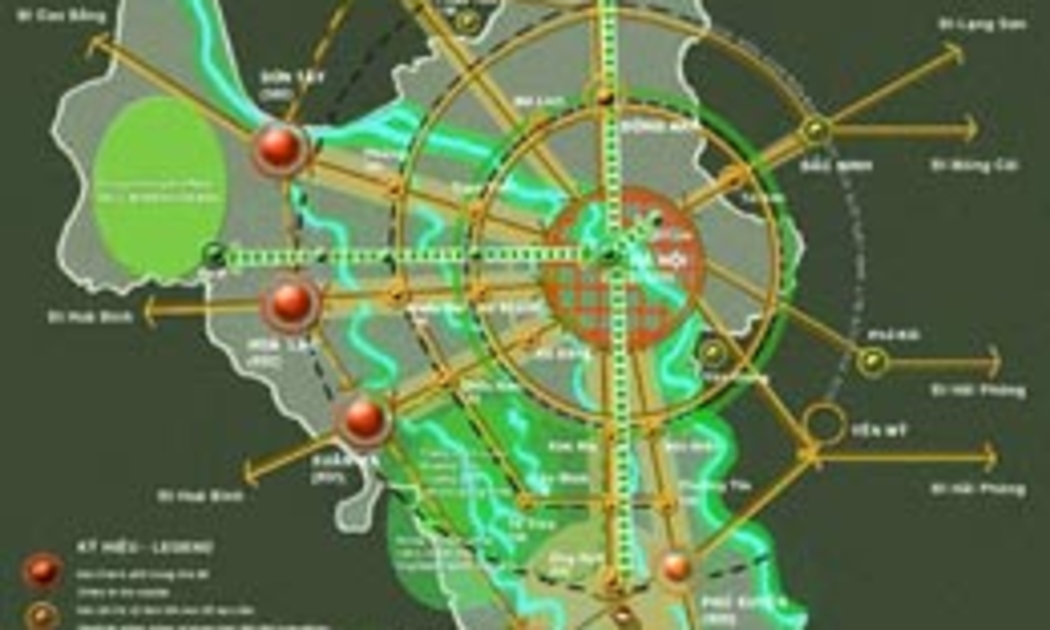 Bản đồ quy hoạch chung Thủ đô Hà Nội đến năm 2030, tầm nhìn 2050.