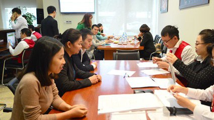 Phiên đấu giá Ngân hàng TMCP Sài gòn Công thương tại HNX.