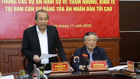 Phó thủ tướng Trương Hòa Bình chủ trì hội nghị ngày 29/11.