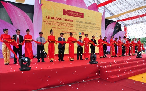 Lễ khánh thành dây chuyền sản xuất tôn số 4 của HSG.<strong><br></strong>