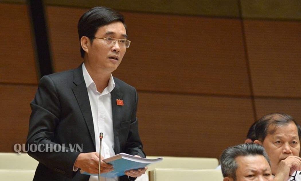 Đại biểu Hoàng Quang Hàm, uỷ viên Thường trực Uỷ ban Tài chính - Ngân sách của Quốc hội phát biểu tại hội trường.