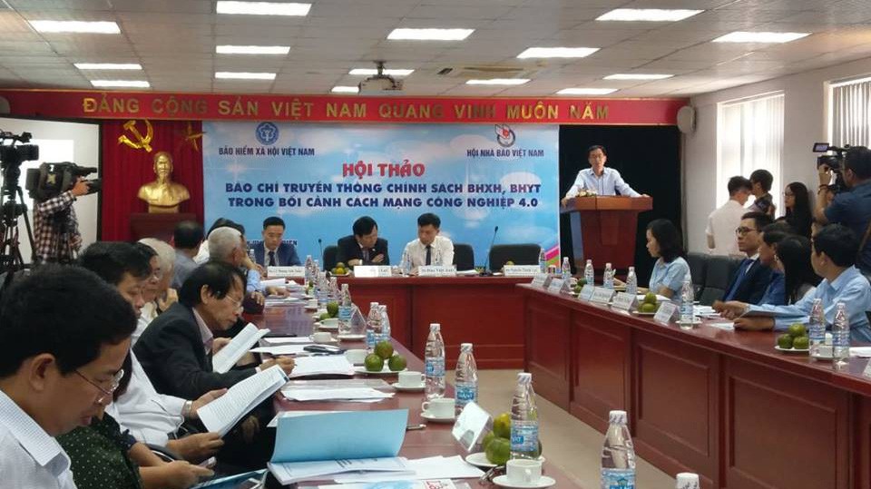 Hội thảo "Báo chí truyền thông chính sách bảo hiểm xã hội, bảo hiểm y tế trong bối cảnh Cách mạng công nghiệp 4.0" sáng 31/10.