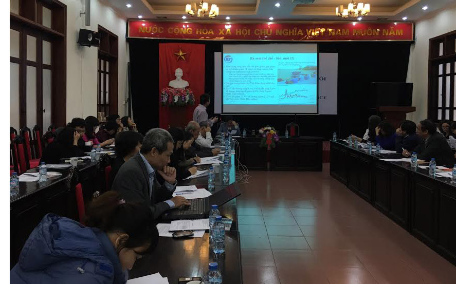 Hội thảo rà soát thể chế trong chuỗi giá trị lúa gạo được Viện Nghiên cứu quản lý kinh tế Trung ương tổ chức sáng 17/3.