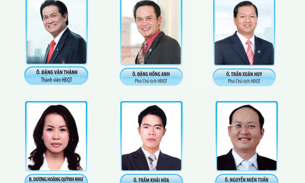 Các thành viên trong Hội đồng Quản trị của Sacombank.