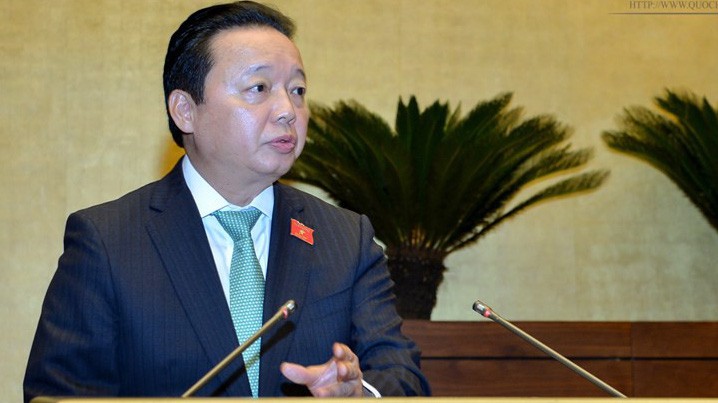 Bộ trưởng Bộ Tài nguyên và Môi trường Trần Hồng Hà bắt đầu trả lời chất vấn từ 15h ngày 4/6.