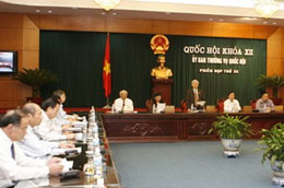 Phiên họp thứ 25 của Ủy ban Thường vụ Quốc hội - Ảnh: TTXVN.