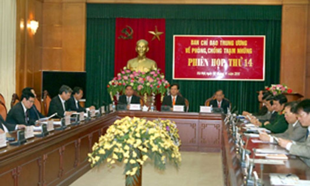 Phiên họp thứ 14 của Ban chỉ đạo Trung ương về phòng chống tham nhũng - Ảnh: Chinhphu.vn