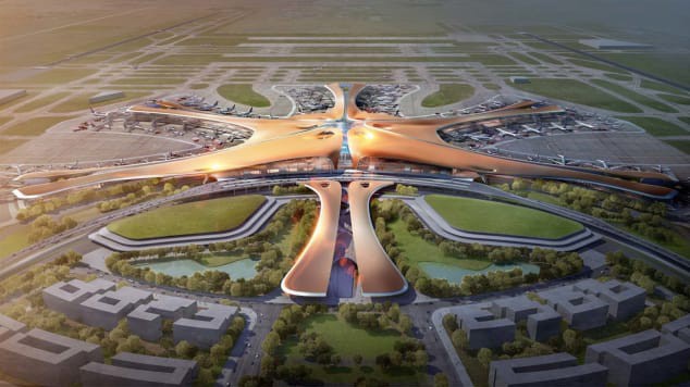 Sân bay Quốc tế Đại Hưng Bắc Kinh dự kiến khánh thành vào tháng 9/2019 - Ảnh: CNN.