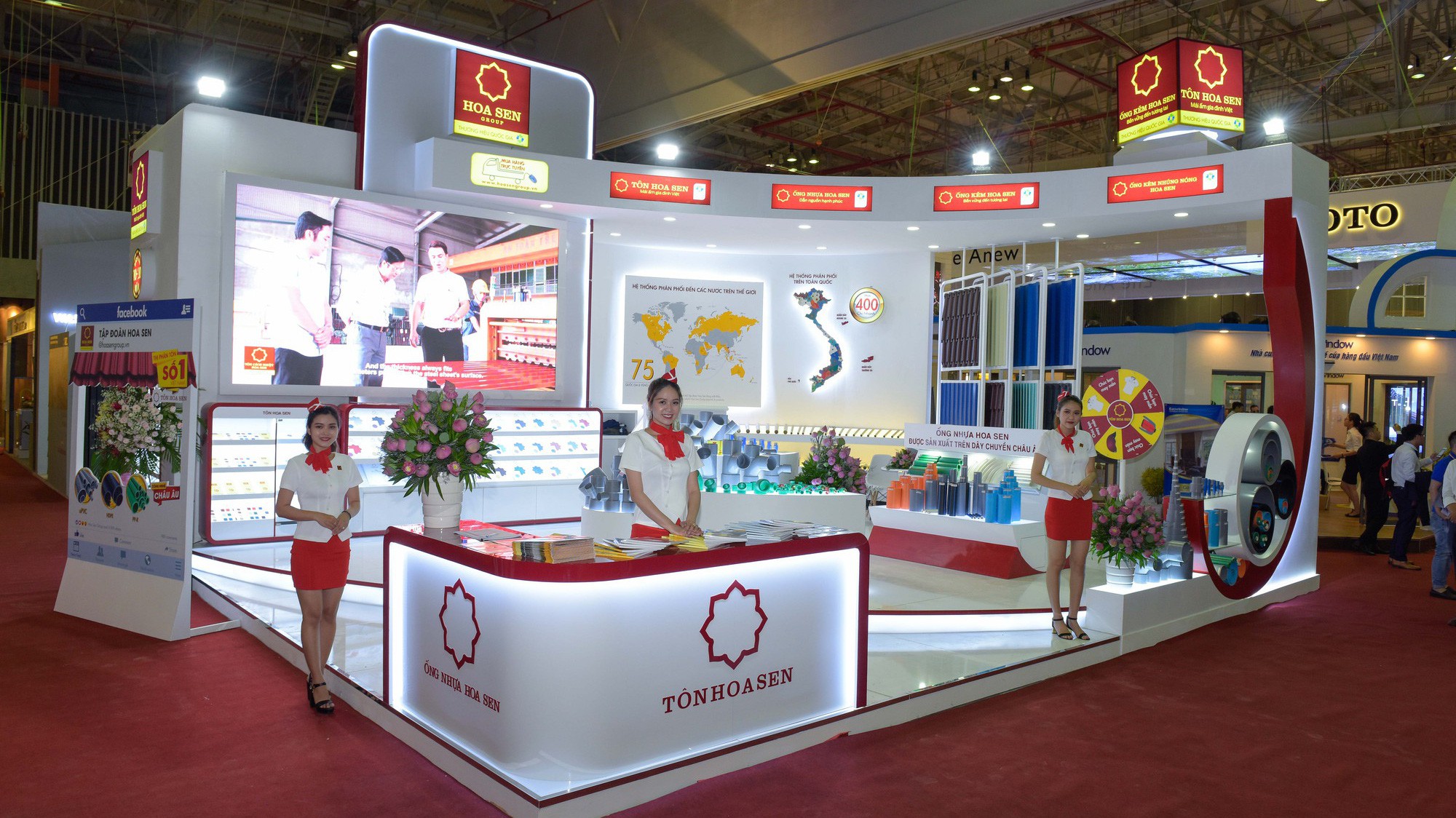 Tại Vietbuild 2018 Tp.HCM, Hoa Sen là nhà đồng tài trợ chính và tham gia với 9 gian hàng.